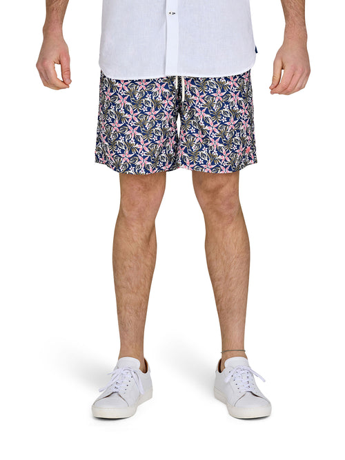 Hawaiian Swim Short - Denim Blue