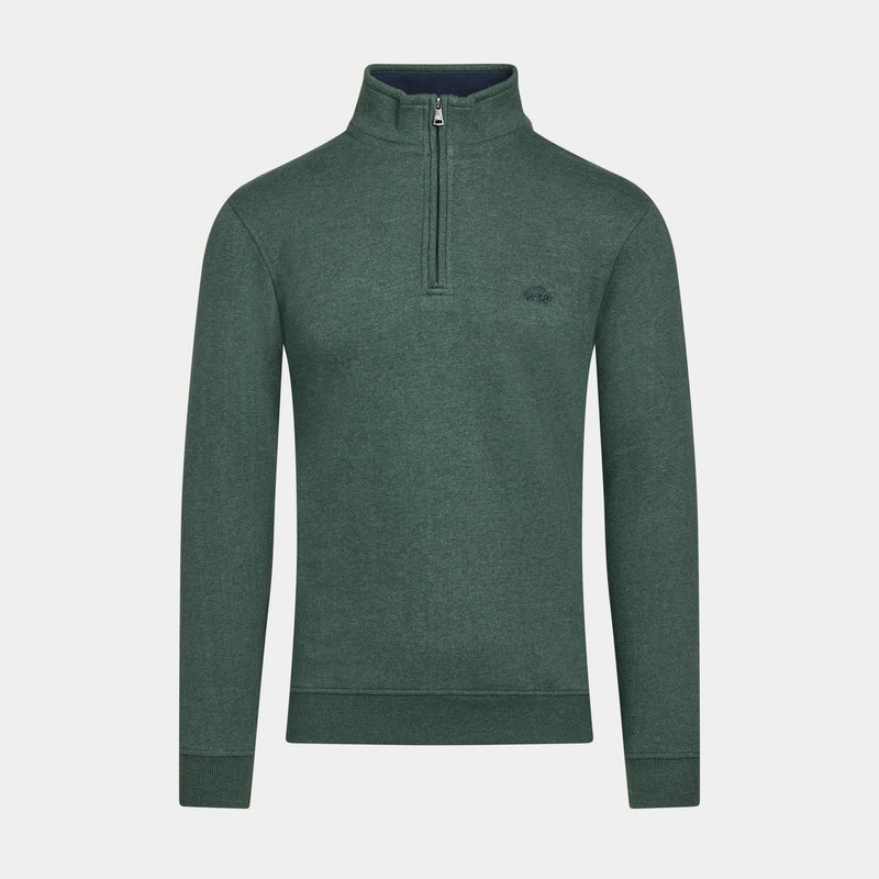 Classic Jersey Quarter Zip Sweat - Forest