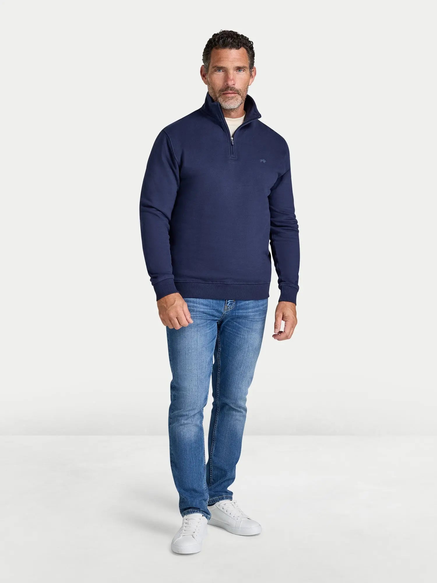 Classic Quarter Zip Sweatshirt - Navy