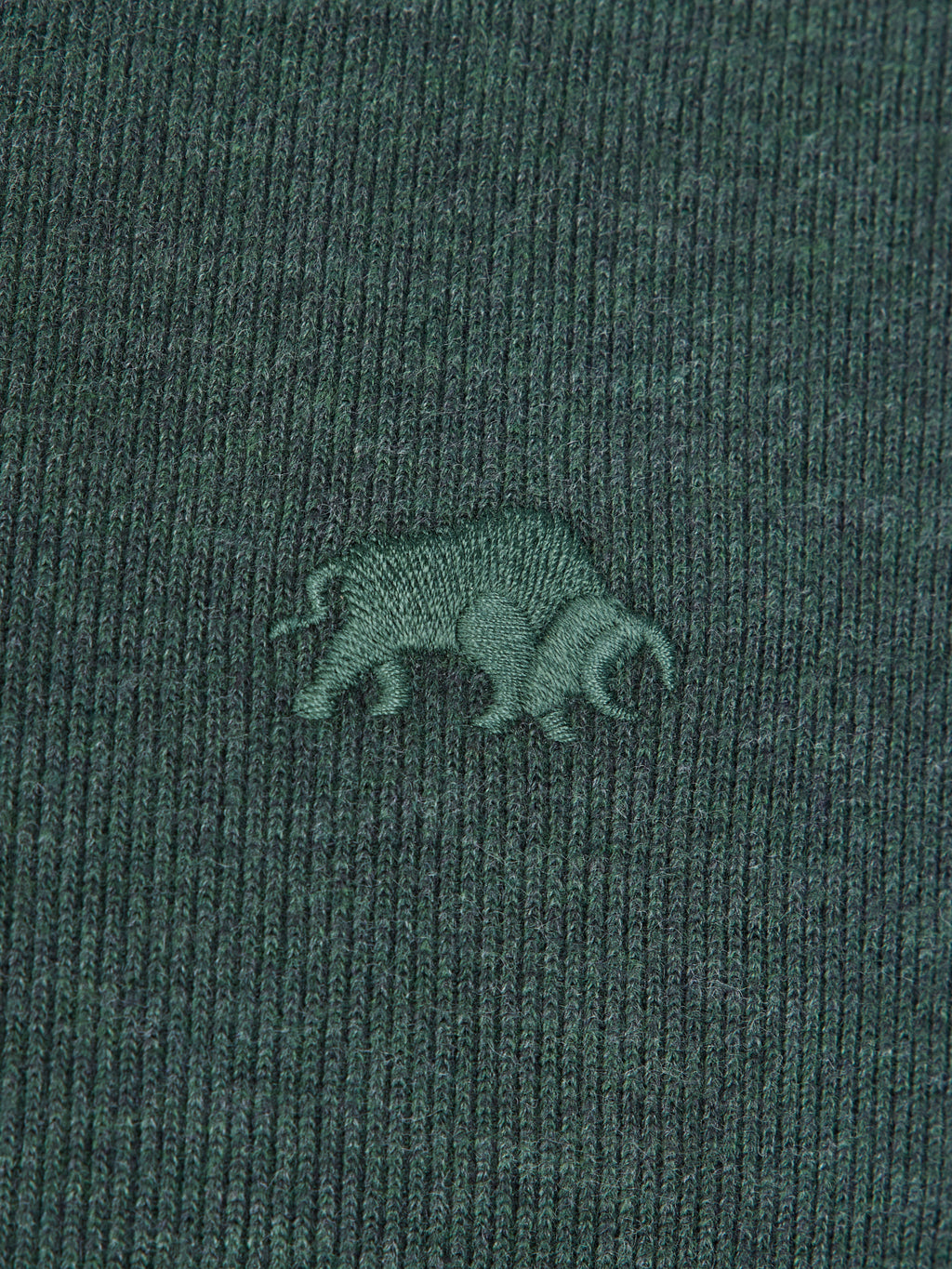 Classic French Rib Quarter Zip Sweat - Olive