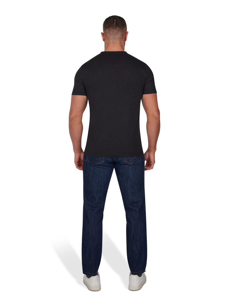 Classic Organic V Neck T-Shirt - Black