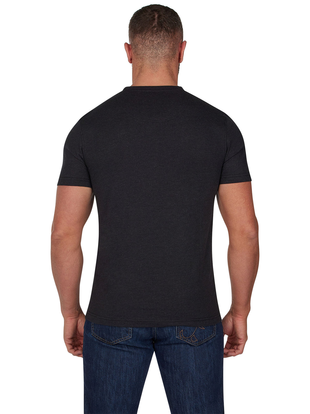 Classic Organic V Neck T-Shirt - Black