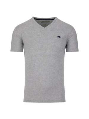 Classic Organic V Neck T-Shirt - Grey Marl