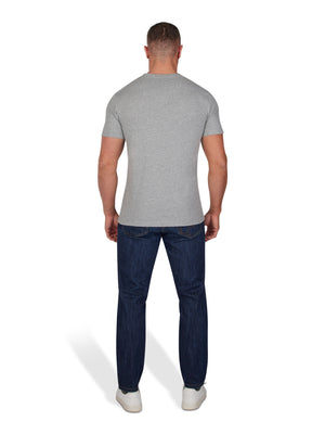 Classic Organic V Neck T-Shirt - Grey Marl