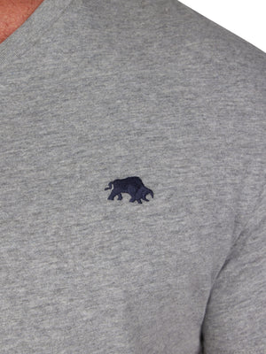 Classic Organic V Neck T-Shirt - Grey Marl