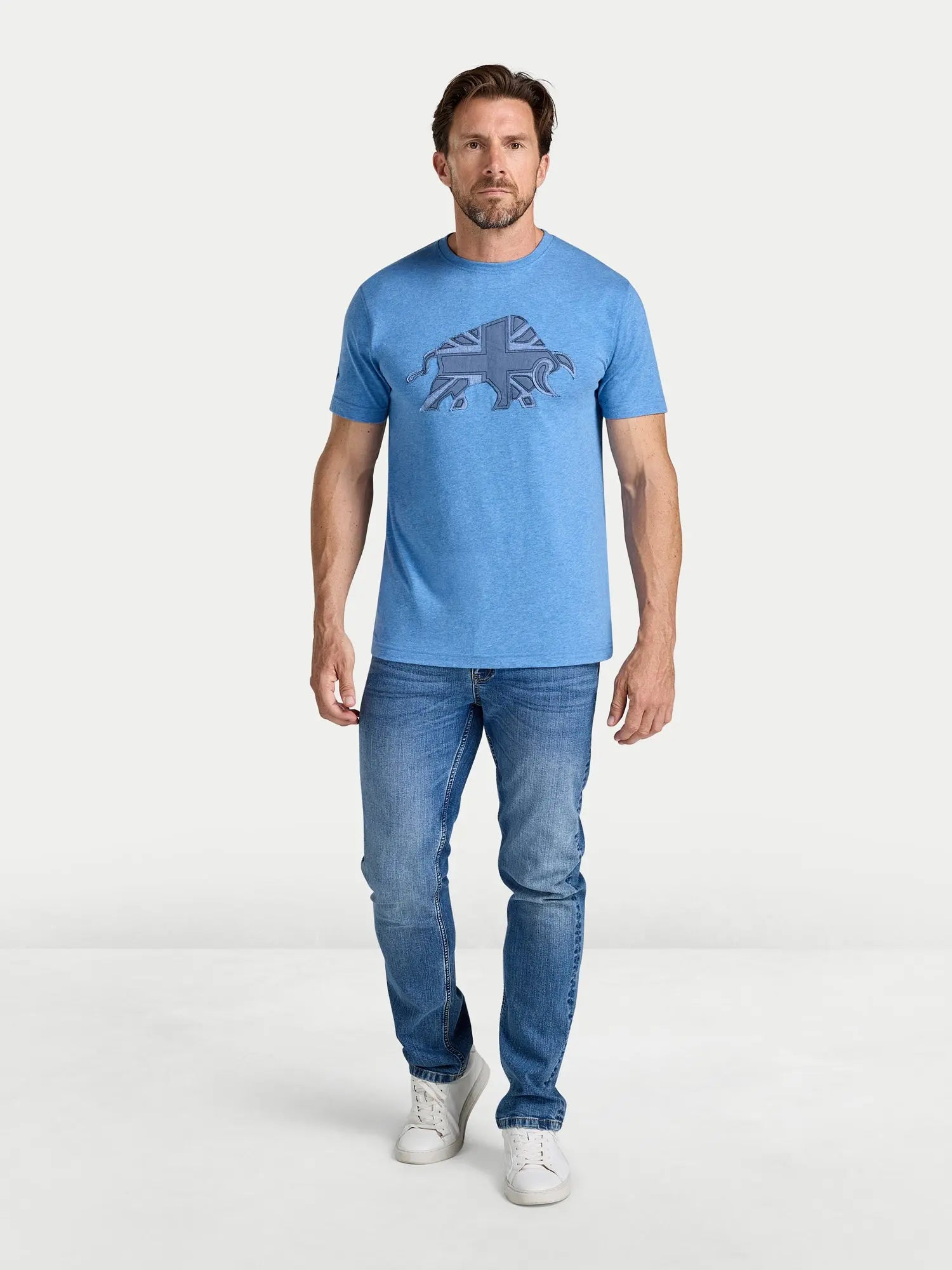 Union Jack Bull T-Shirt - Denim Blue