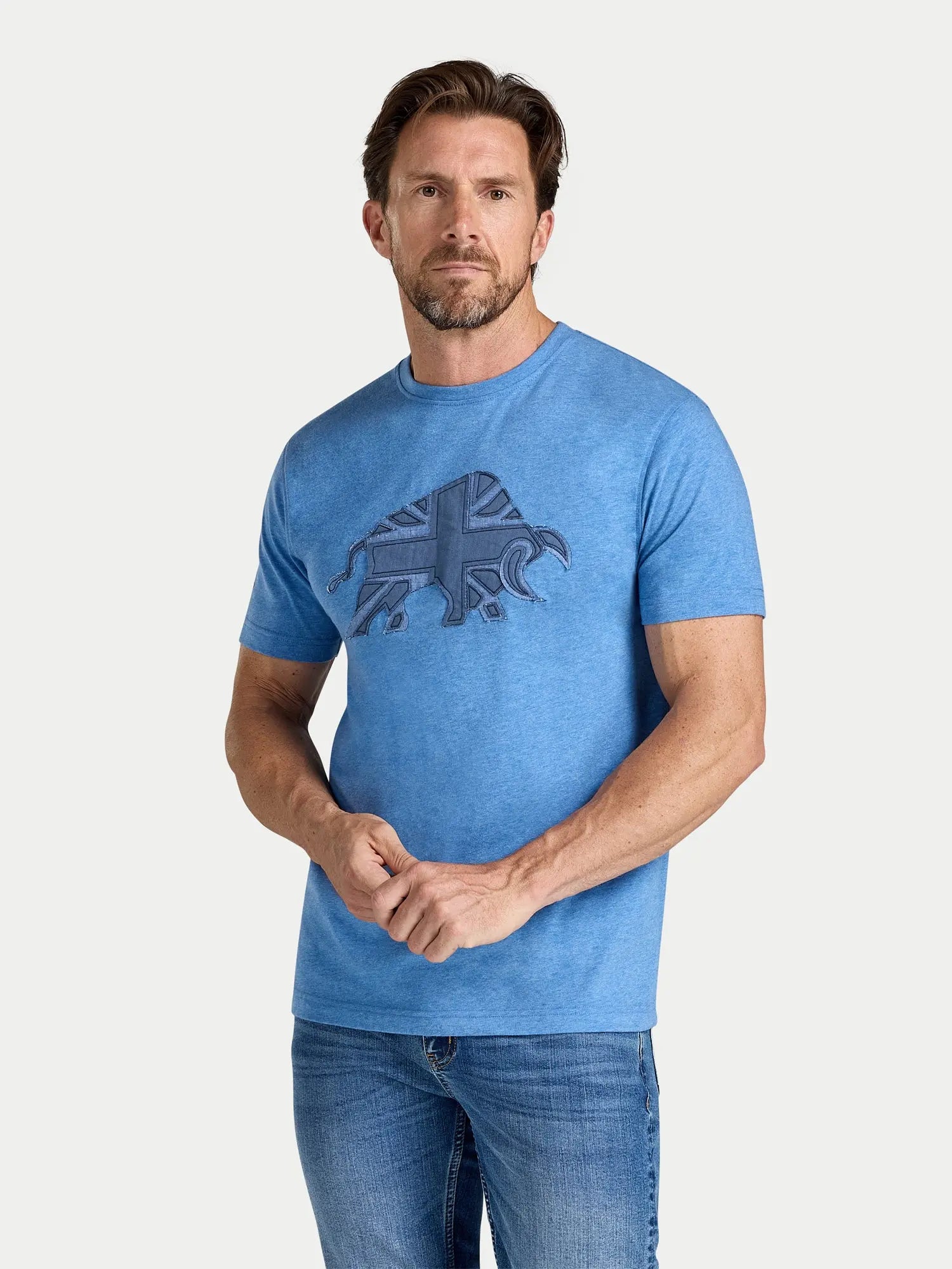 Union Jack Bull T-Shirt - Denim Blue