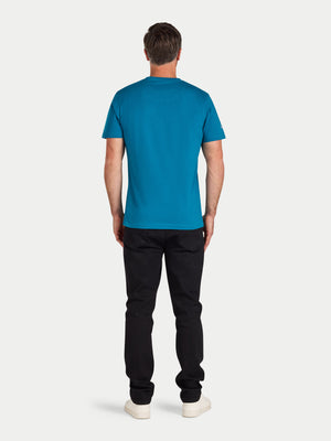 Stitch Embroidery Bull T-Shirt - Teal