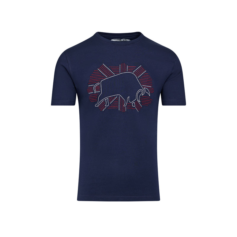 Outburst Union Jack Bull T-Shirt - Navy