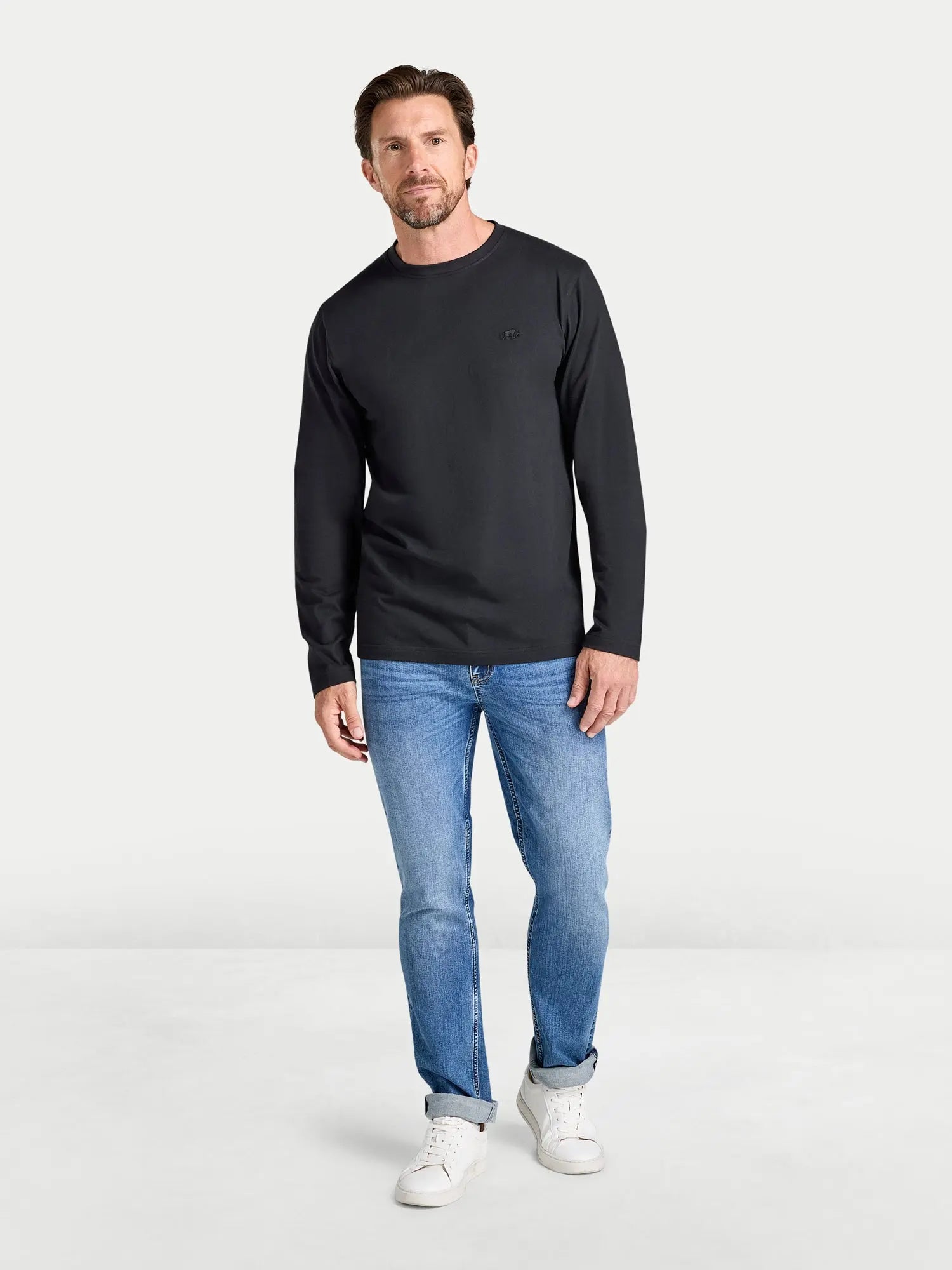 Classic Organic T-Shirt - Long Sleeve - Black Raging Bull Clothing