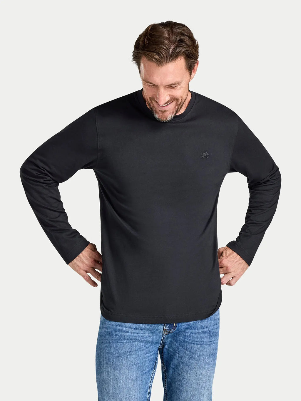 Classic Organic T-Shirt - Long Sleeve - Black Raging Bull Clothing