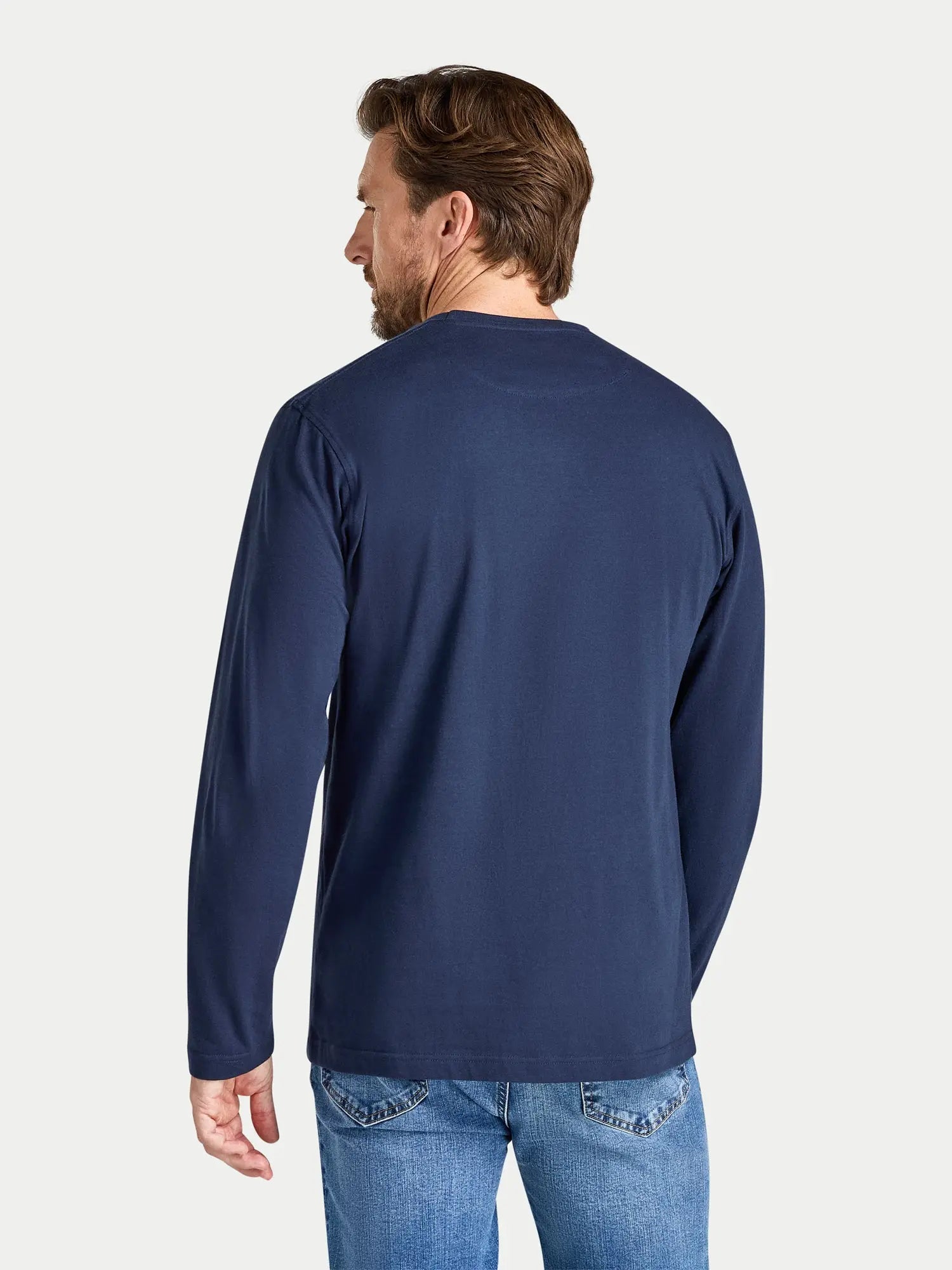Classic Organic T-Shirt - Long Sleeve - Navy Raging Bull Clothing