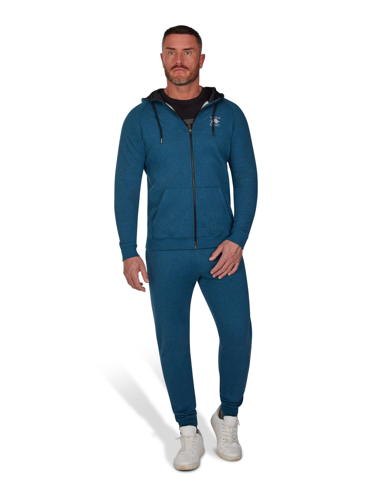 RB Sport Zip Thru Hoodie - Peacock Blue