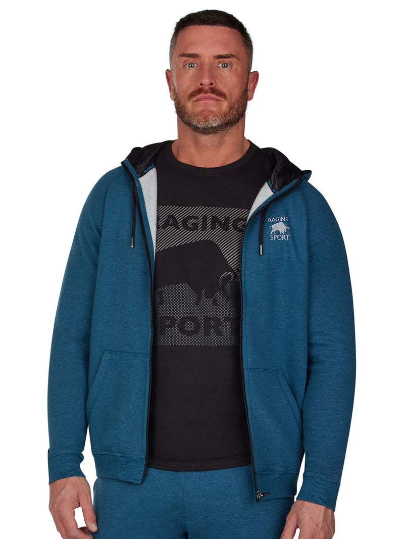 RB Sport Zip Thru Hoodie - Peacock Blue