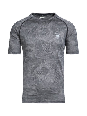 Performance Jacquard Knit T-Shirt - Black