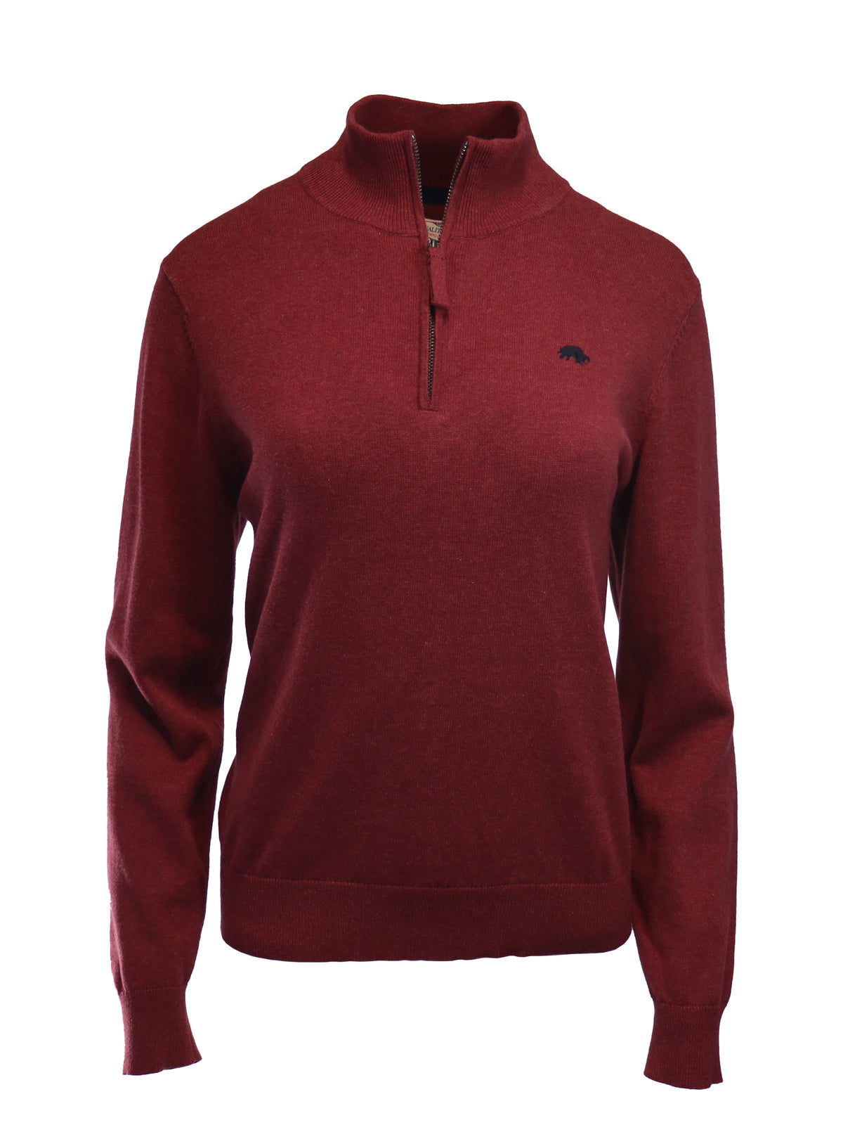 Classic Quarter Zip Knit - Berry