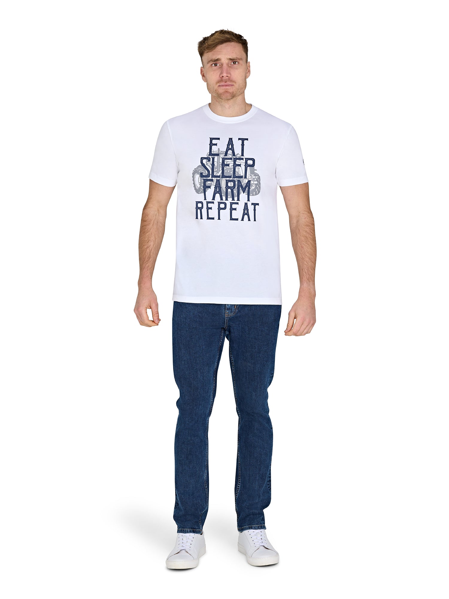 YFC Eat Sleep Farm Repeat - White