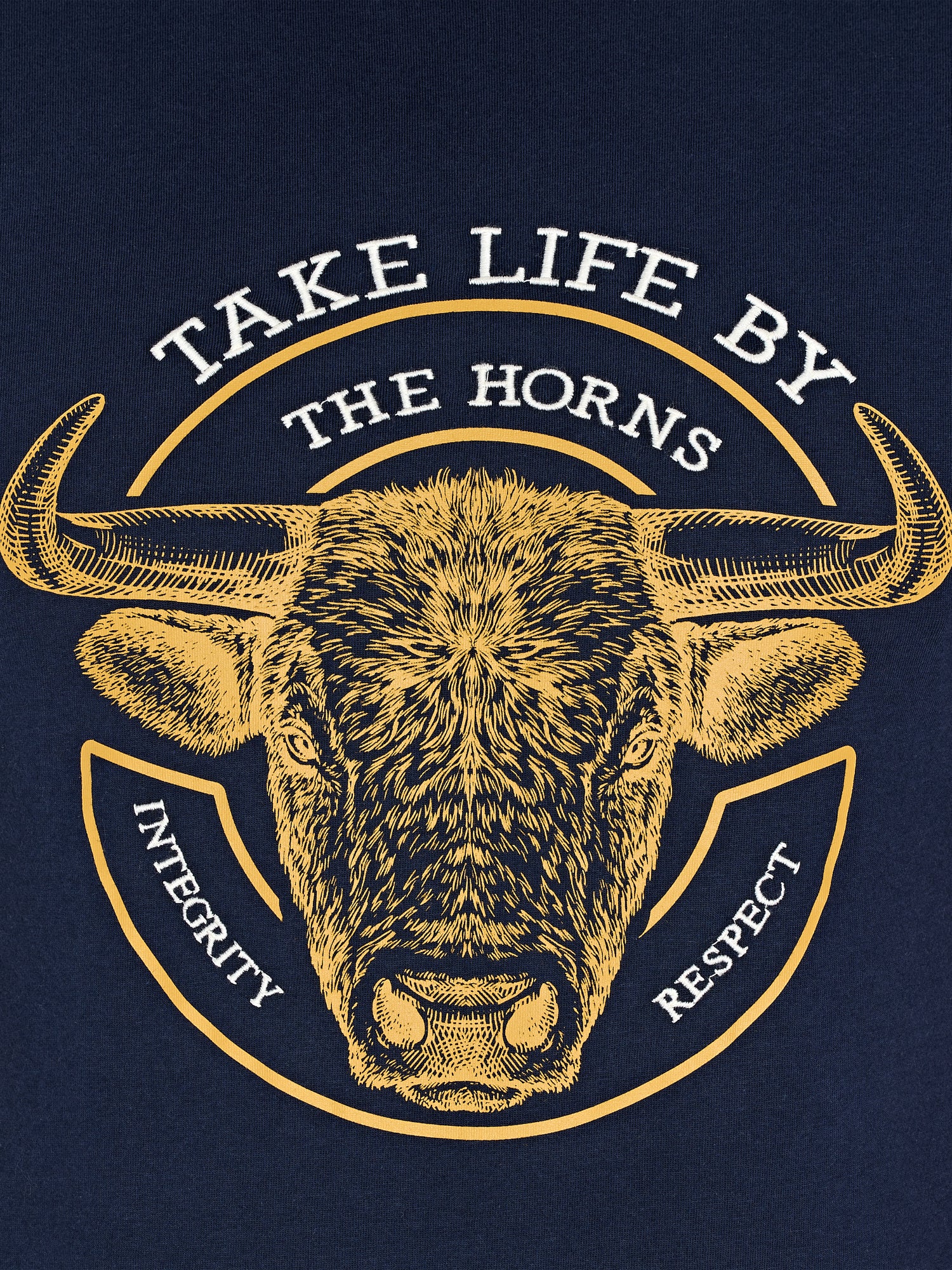 YFC Life By The Horns T-Shirt - Navy