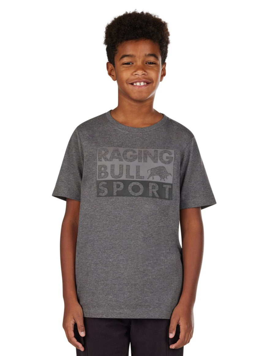 Casual T Shirt Dark Grey Marl Raging Bull Clothing