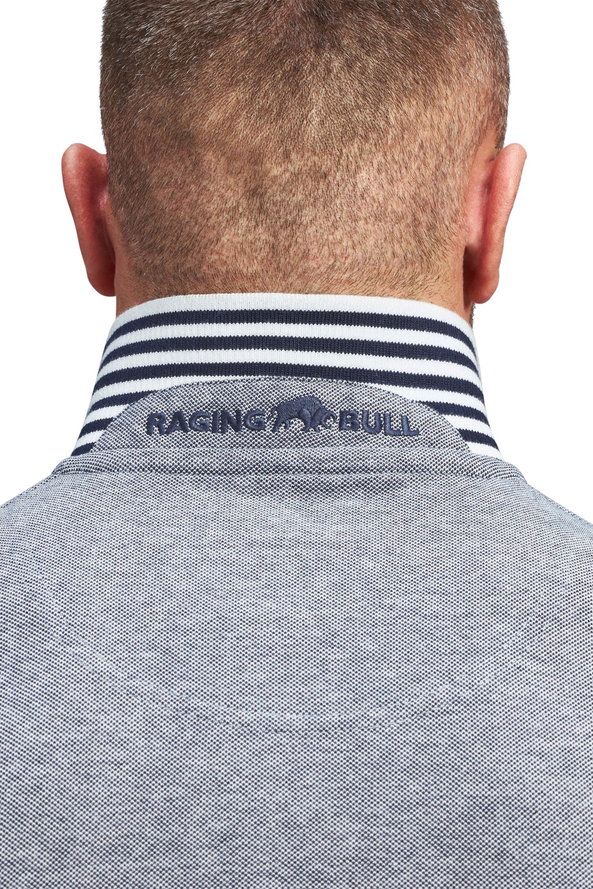 Embroidered Patch Birdseye Polo - Navy
