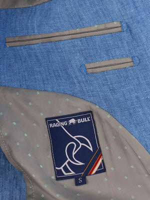 Linen Blazer - Mid Blue