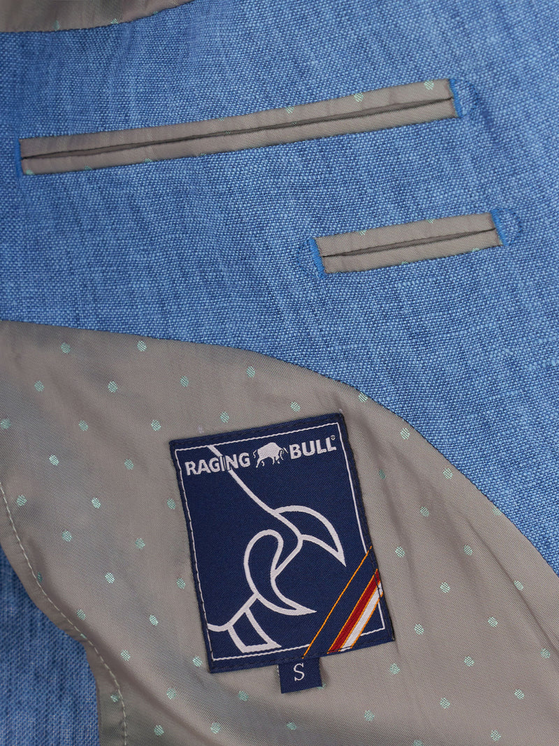 Linen Blazer - Mid Blue