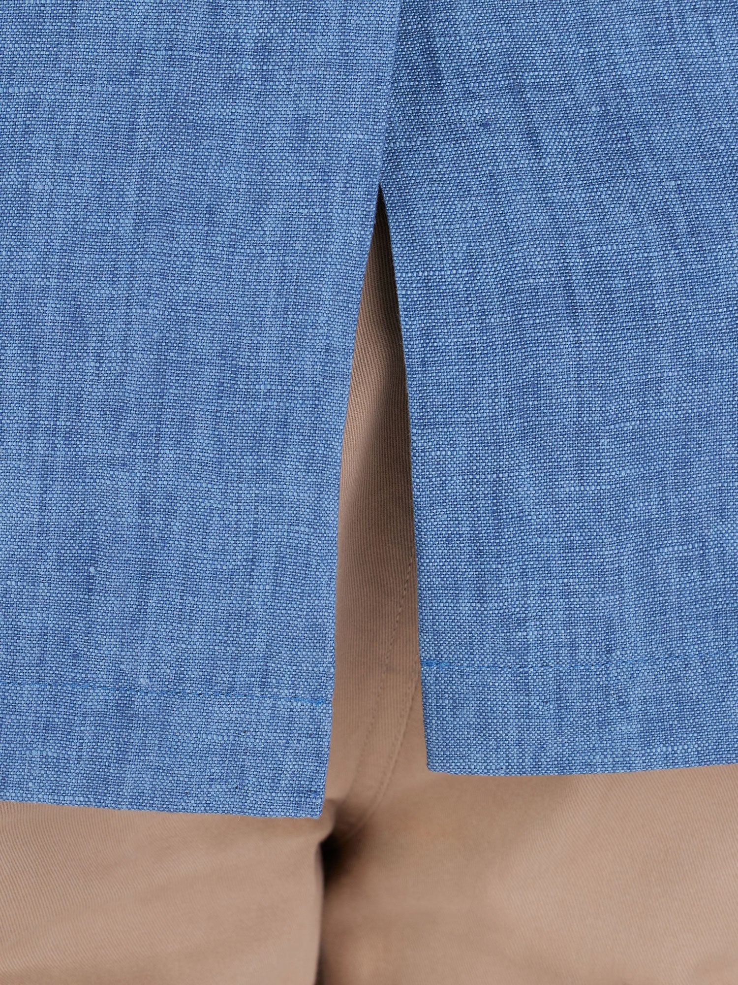 Linen Blazer - Mid Blue