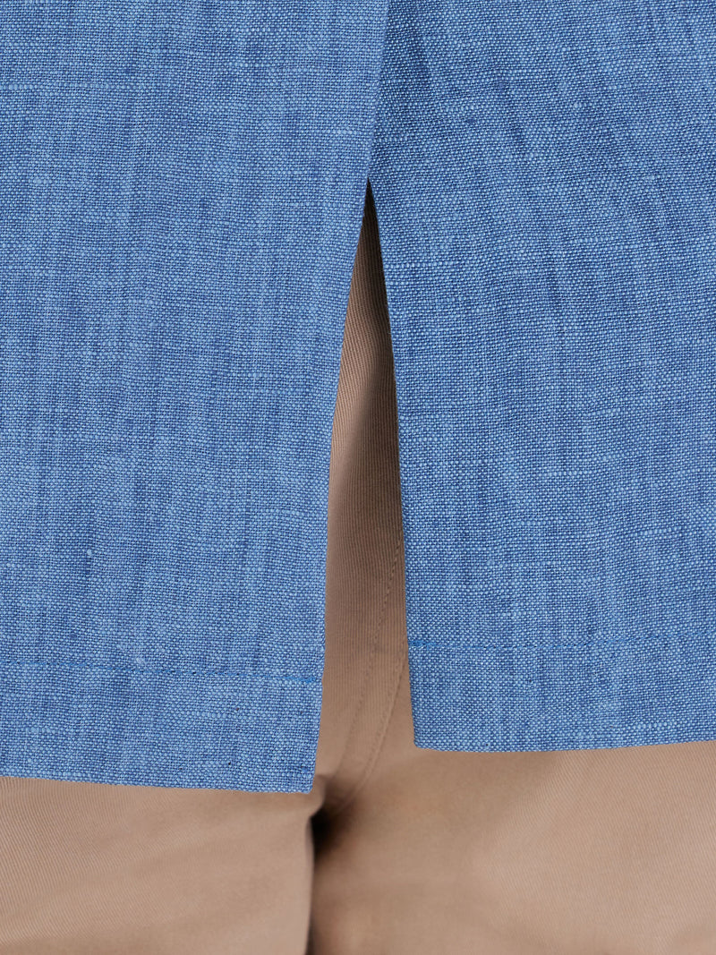 Linen Blazer - Mid Blue