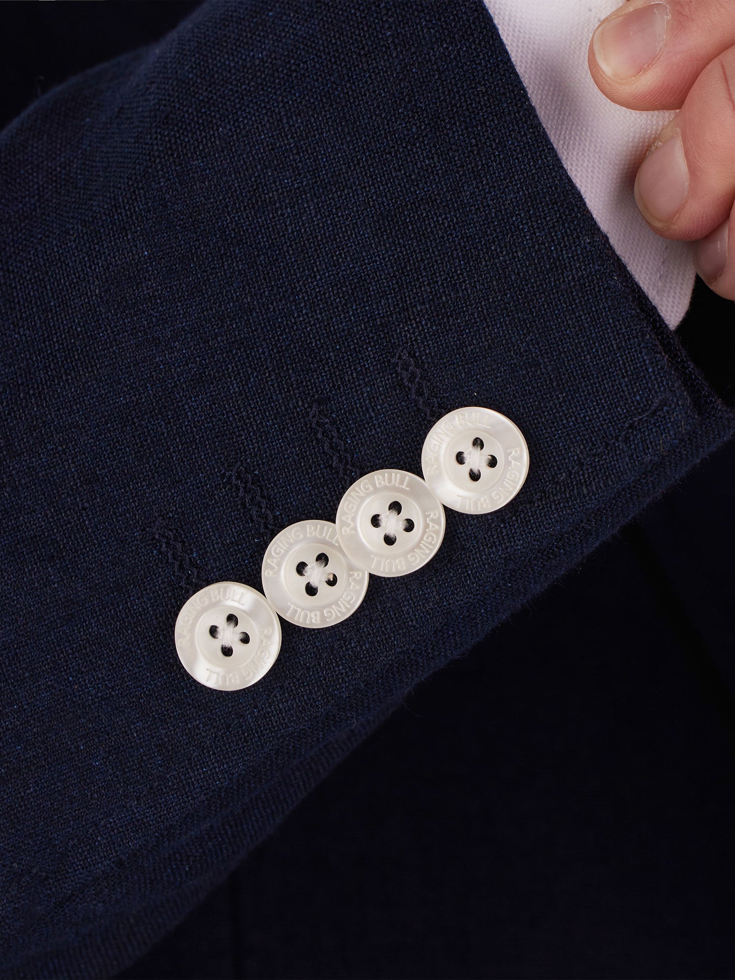 Linen Blazer - Navy
