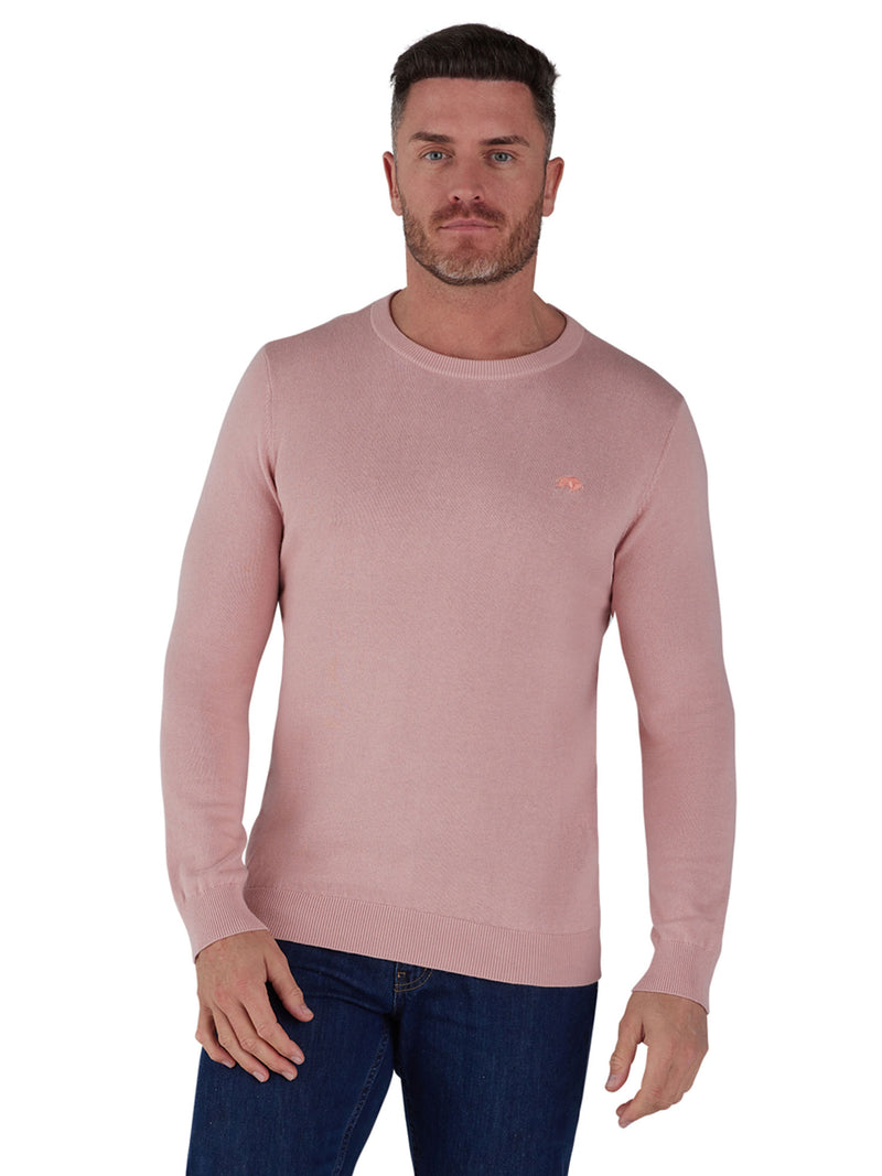 Lightweight Crew Neck Jumper - Pink