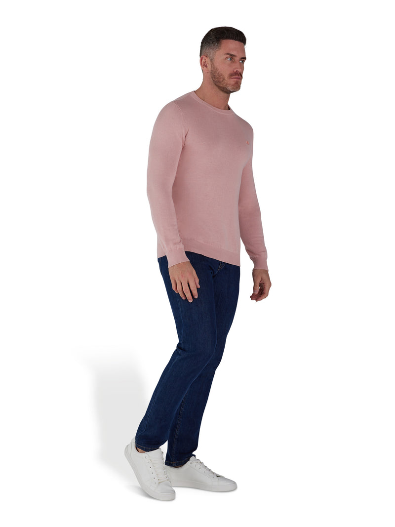 Lightweight Crew Neck Jumper - Pink
