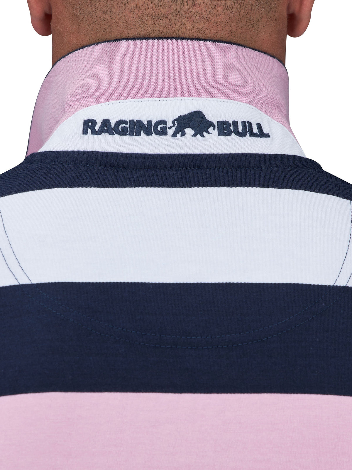 Jersey Contrast Panel Polo - Navy