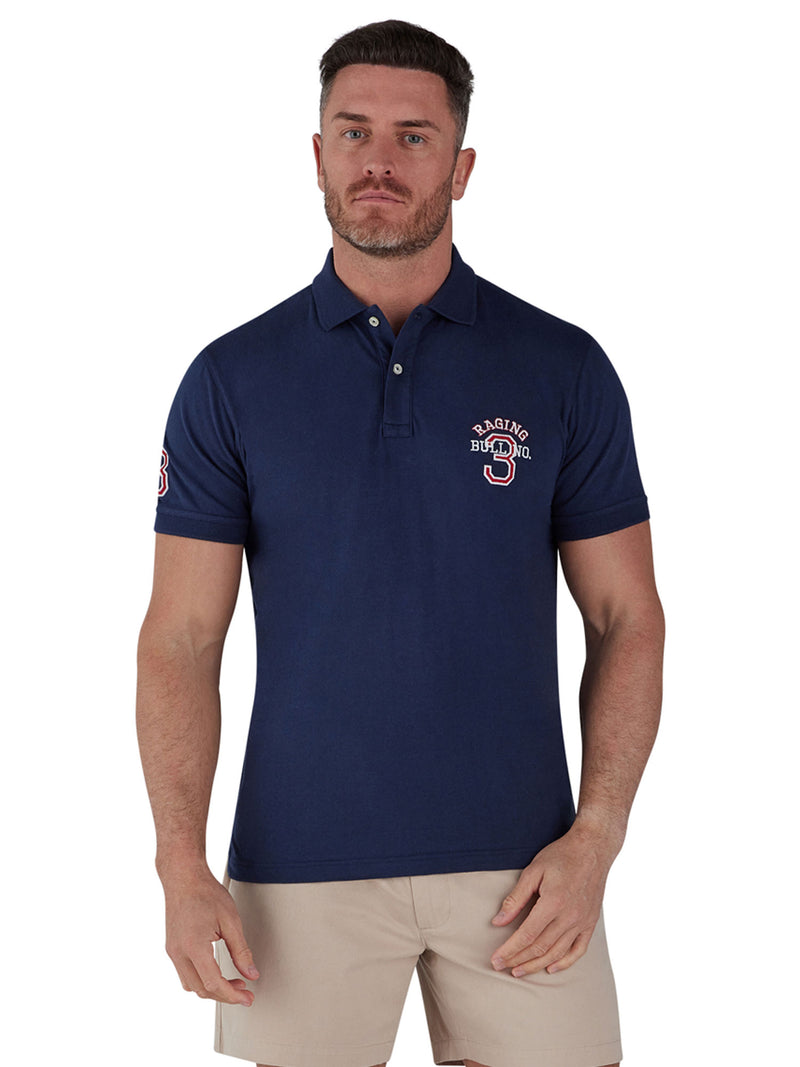 Number 3 Jersey Polo - Navy