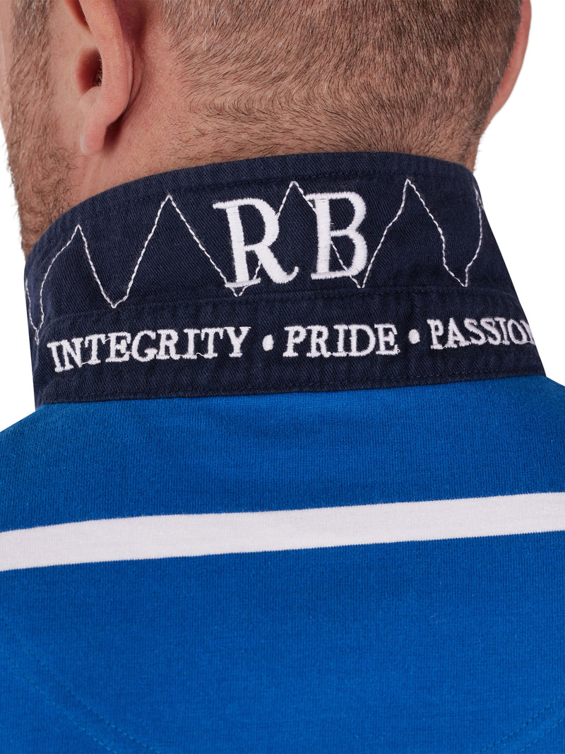Fine Stripe Rugby - Cobalt Blue