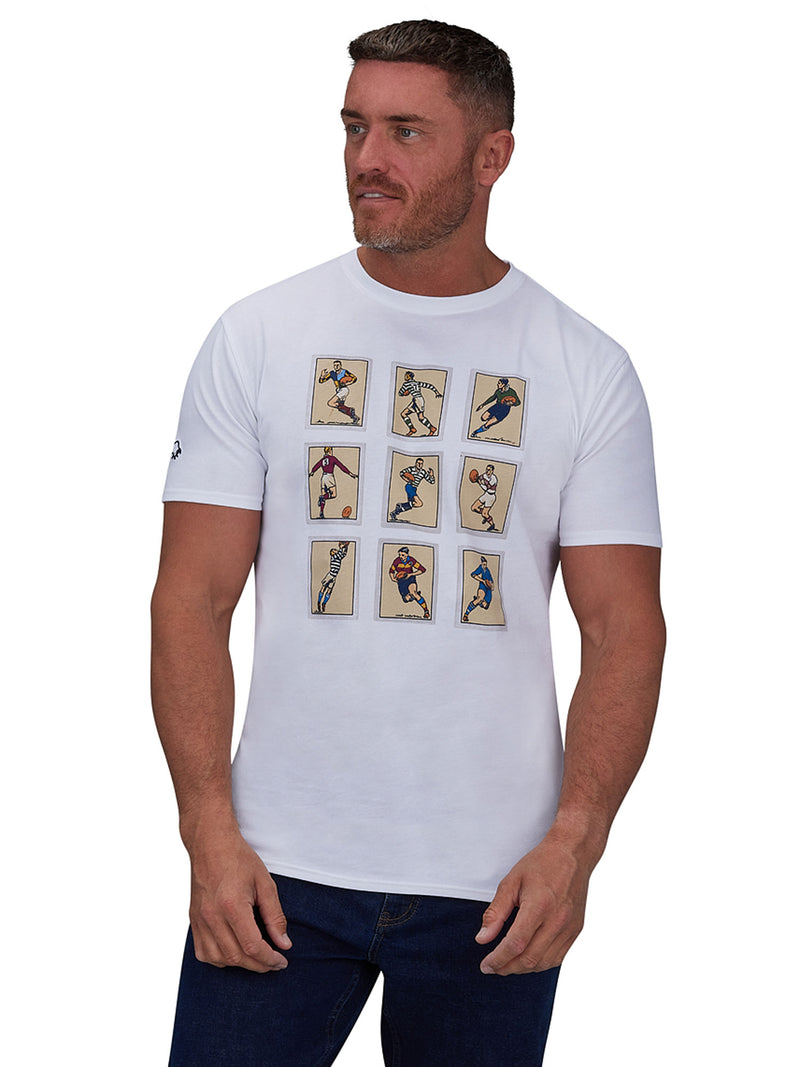 Vintage Rugby Cards T-Shirt - White