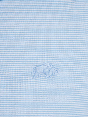 Feeder Stripe Jersey Polo - Sky Blue