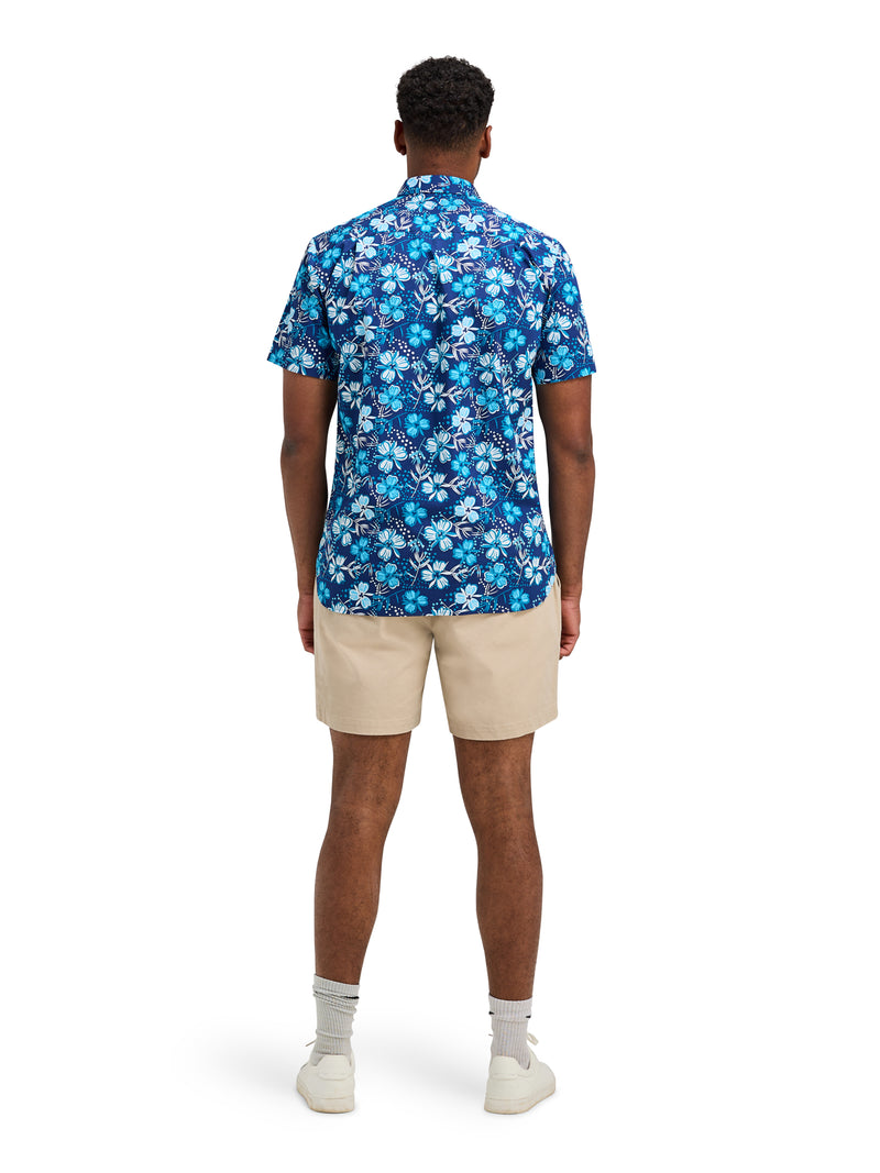 Short Sleeve Blossom Shirt - Navy