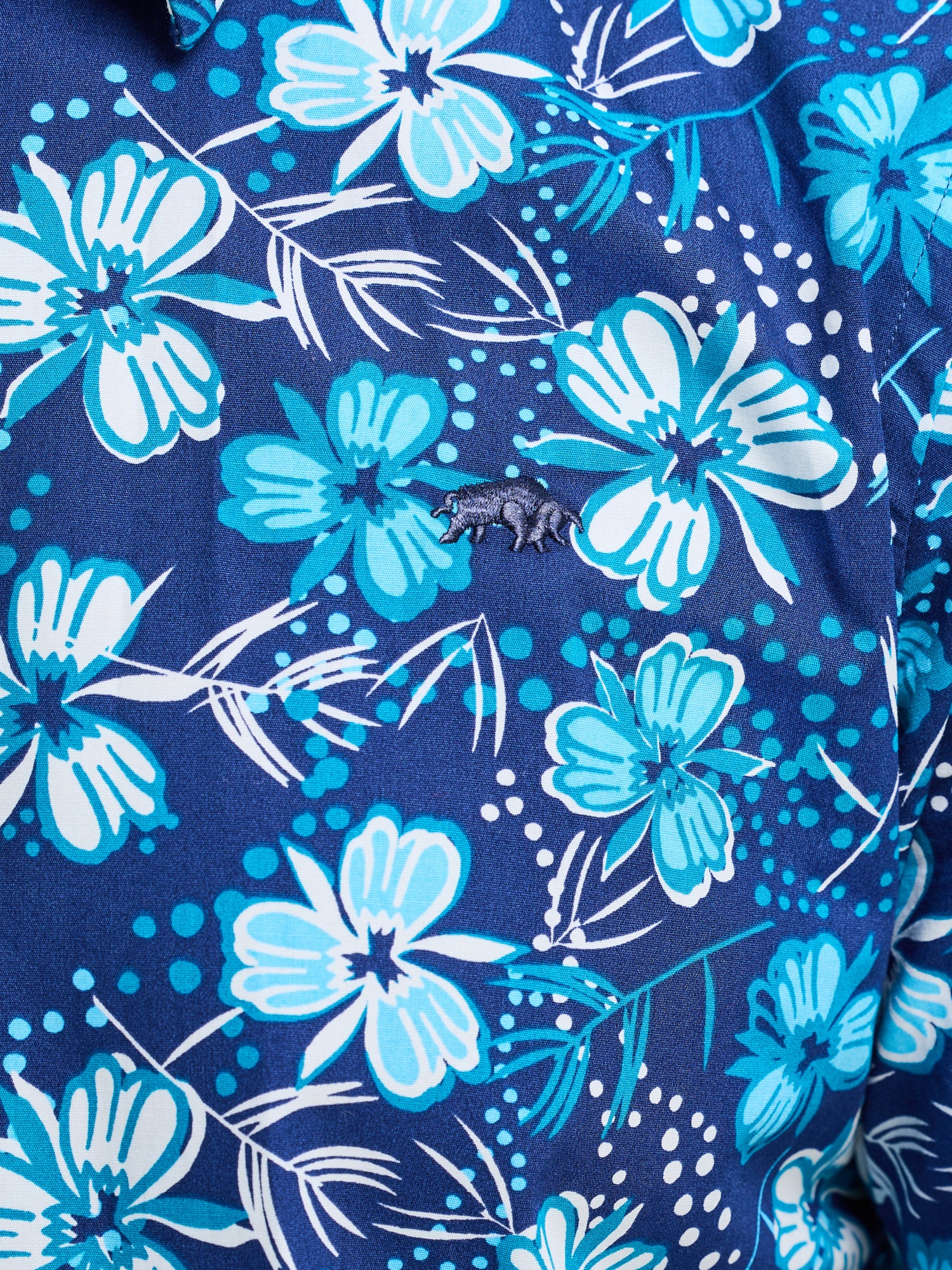 Short Sleeve Blossom Shirt - Navy