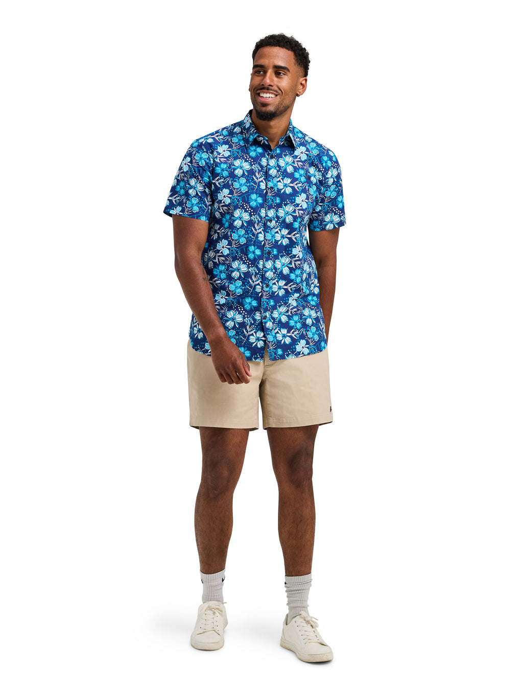 Short Sleeve Blossom Shirt - Navy