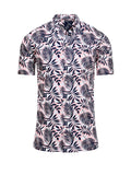 Short Sleeve Large Fern Shirt - Navy