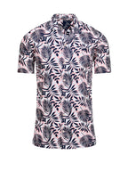 Short Sleeve Large Fern Shirt - Navy