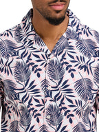 Short Sleeve Large Fern Shirt - Navy