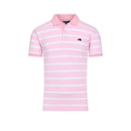 Birdseye Stripe Pique Polo - Pink