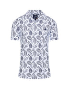 Floral Print Jersey Polo - Navy