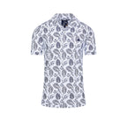 Floral Print Jersey Polo - Navy
