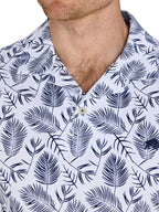 Floral Print Jersey Polo - Navy