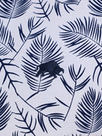 Floral Print Jersey Polo - Navy