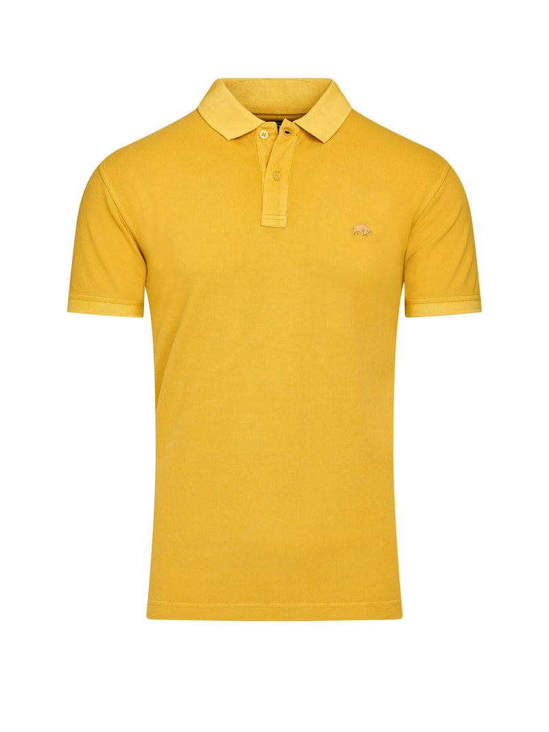 Garment Dye Pique Polo - Yellow