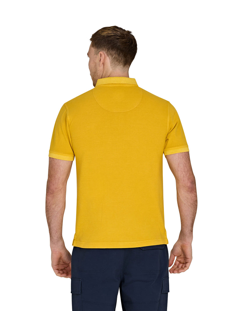 Garment Dye Pique Polo - Yellow