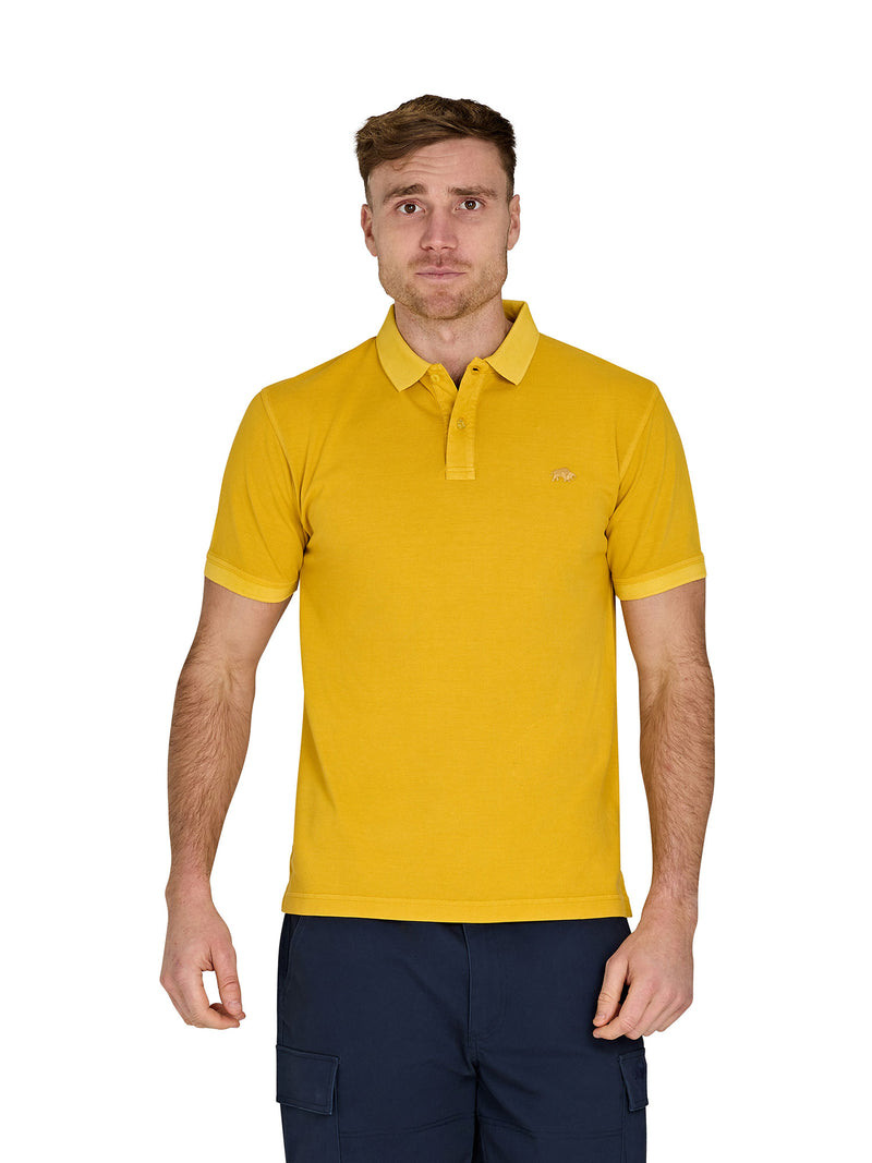 Garment Dye Pique Polo - Yellow